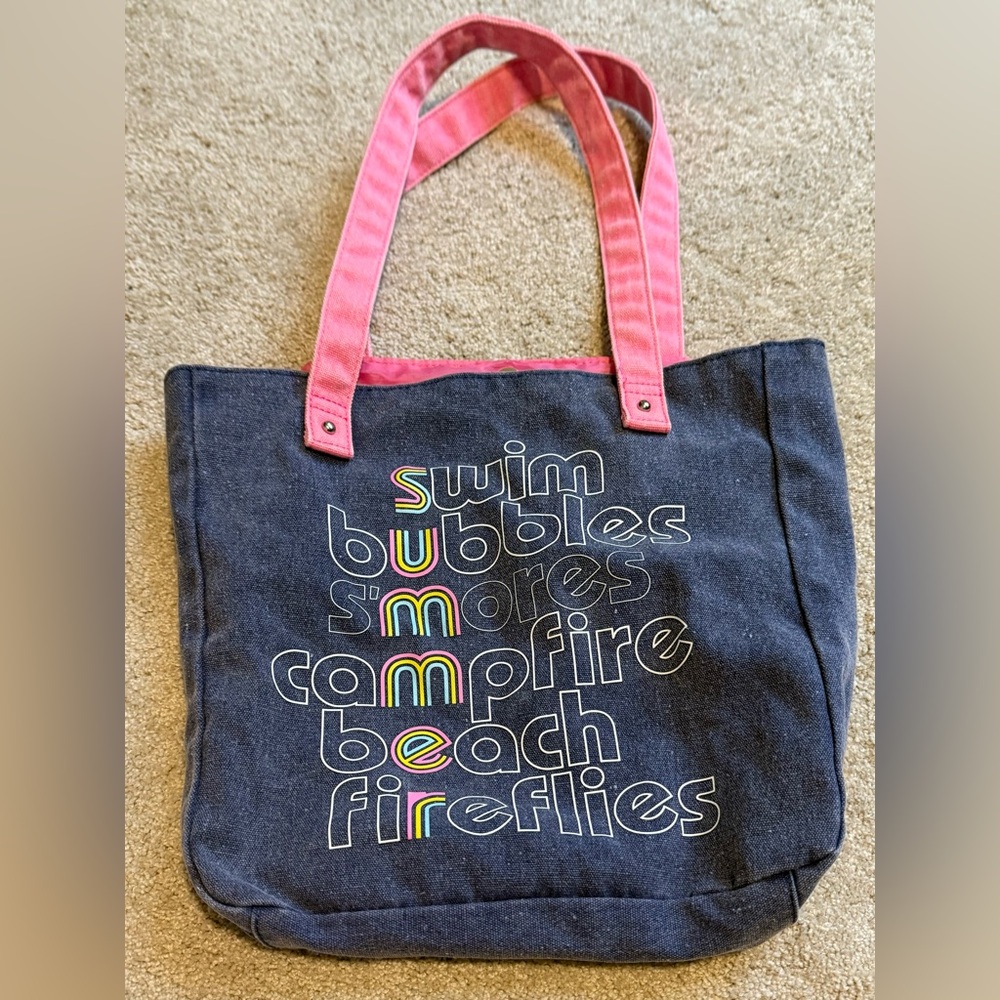 Colorful Canvas Tote or Beach Bag Pool Bag for kids